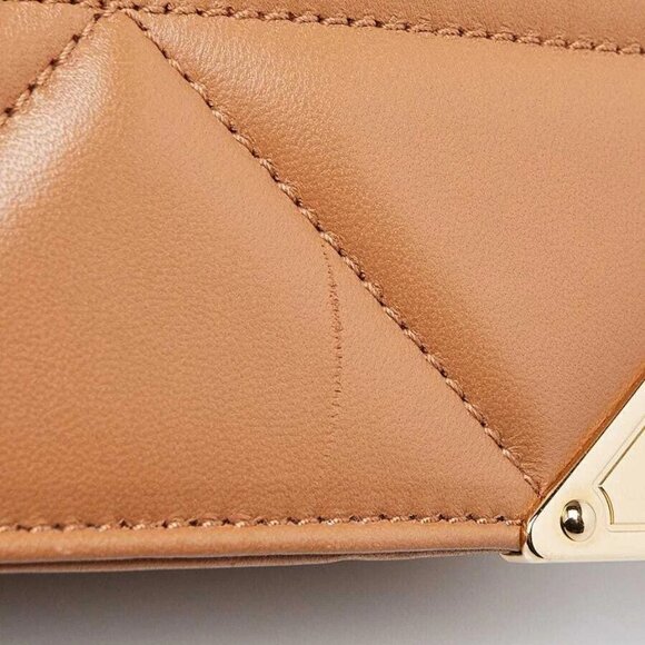 Prada Caramel Quilted Nappa Stitched Shoulder Bag 1BD333 - Picture 6 of 12